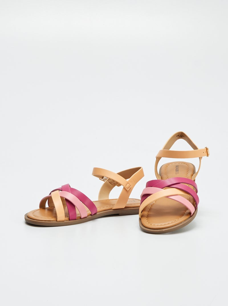 Sandalias con tiras cruzadas ROSA - Kiabi