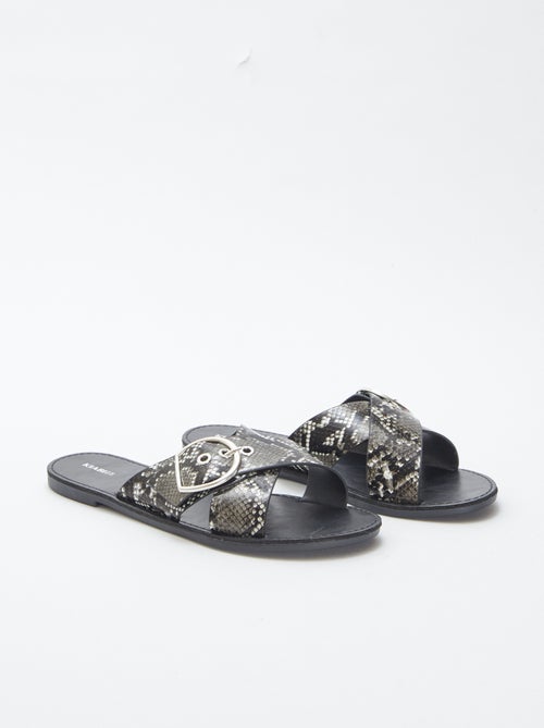 Sandalias con tiras cruzadas y estampado - Kiabi