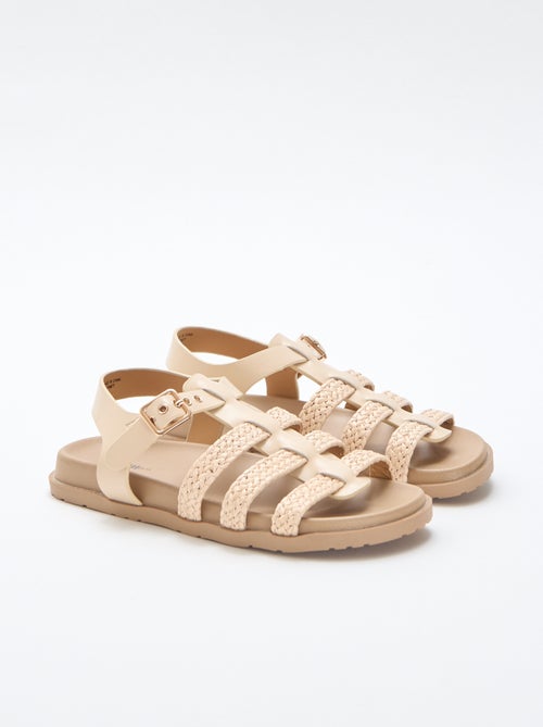 Sandalias con tiras de paja - Kiabi