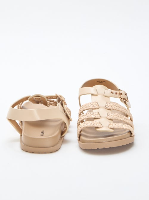 Sandalias con tiras de paja - Kiabi