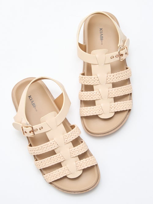 Sandalias con tiras de paja - Kiabi