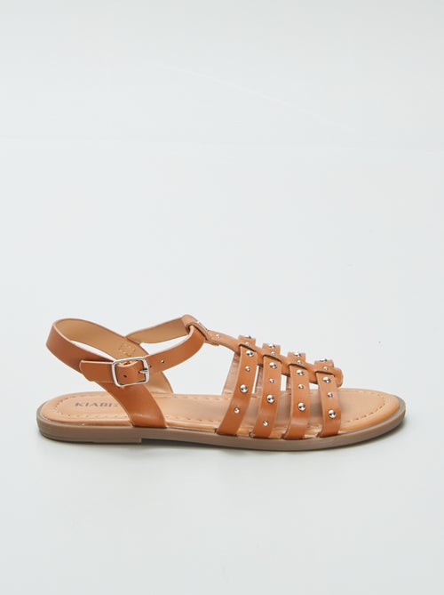 Sandalias con tiras de tachuelas - Kiabi