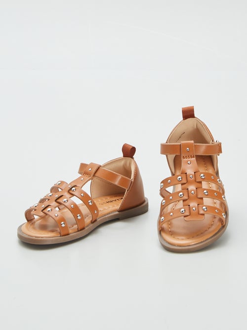 Sandalias con tiras de tachuelas - Kiabi