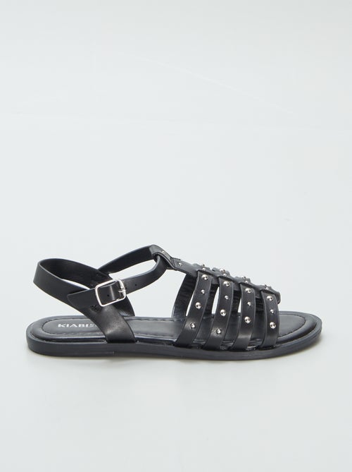 Sandalias con tiras de tachuelas - Kiabi
