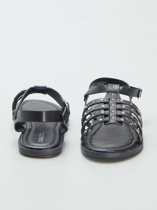 Sandalias con tiras de tachuelas - Kiabi