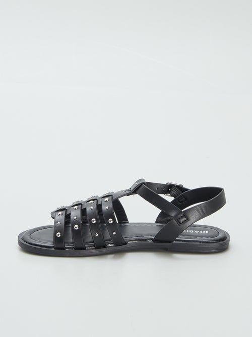Sandalias con tiras de tachuelas - Kiabi