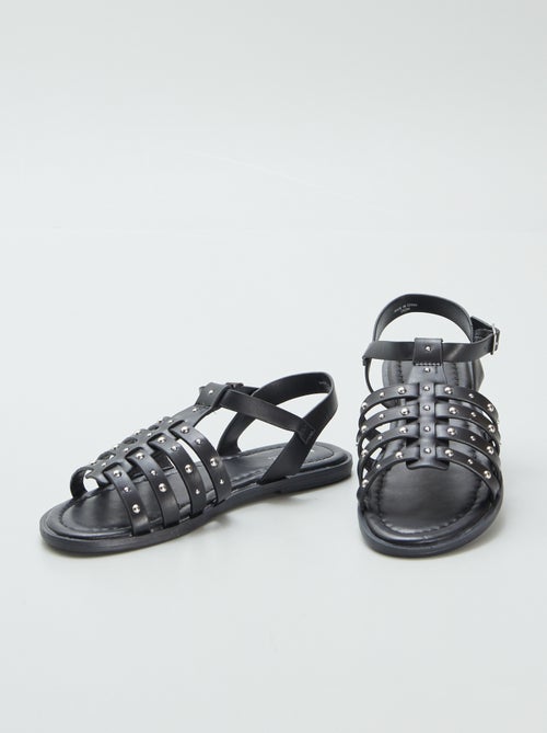 Sandalias con tiras de tachuelas - Kiabi