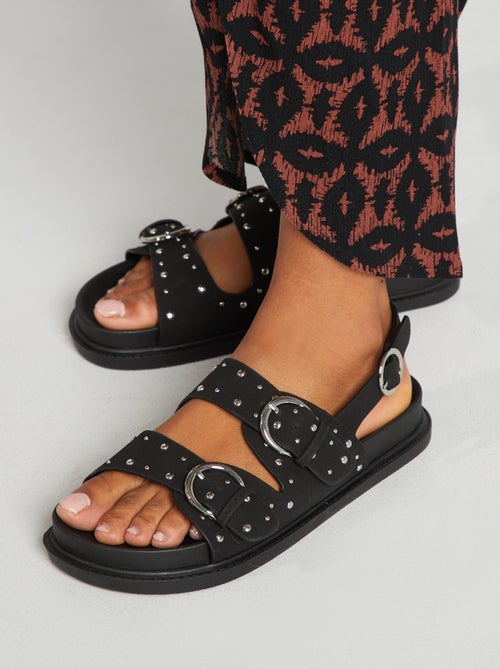 Sandalias con tiras de tachuelas - Kiabi