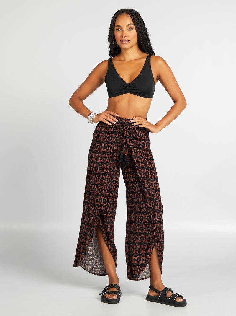 Sandalias con tiras de tachuelas NEGRO - Kiabi