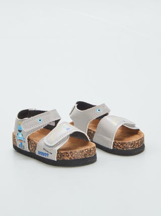 Sandalias con tiras estampadas