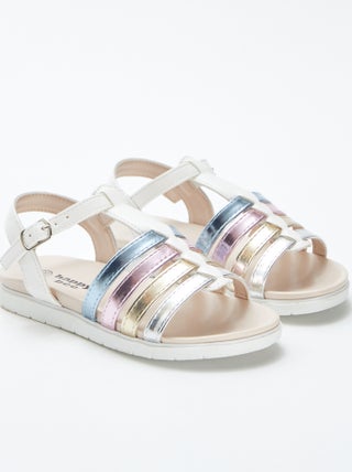 Sandalias con tiras multicolores