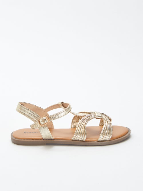 Sandalias con tiras plateadas - Kiabi