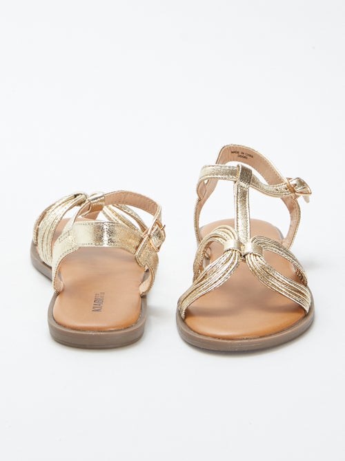 Sandalias con tiras plateadas - Kiabi