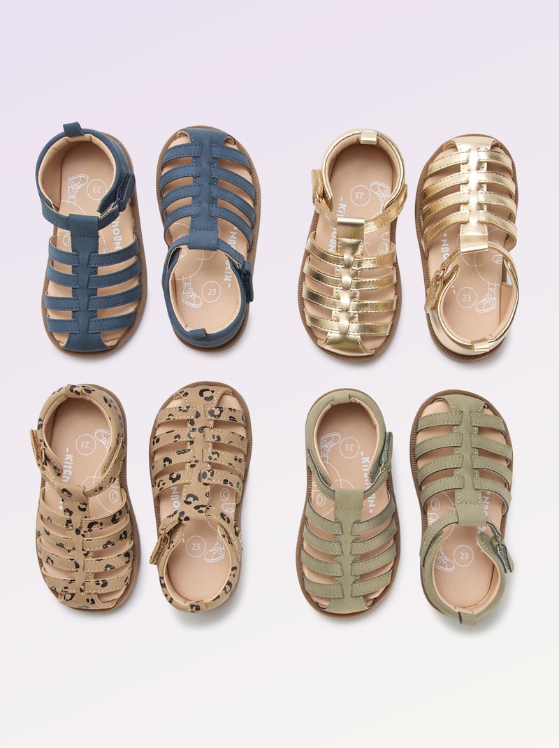Sandalias con tiras 'Primeros pasos' - Kitchoun Azul - Kiabi