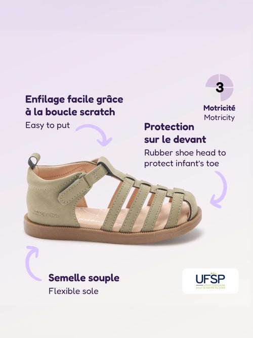 Sandalias con tiras 'Primeros pasos' - Kitchoun - Kiabi