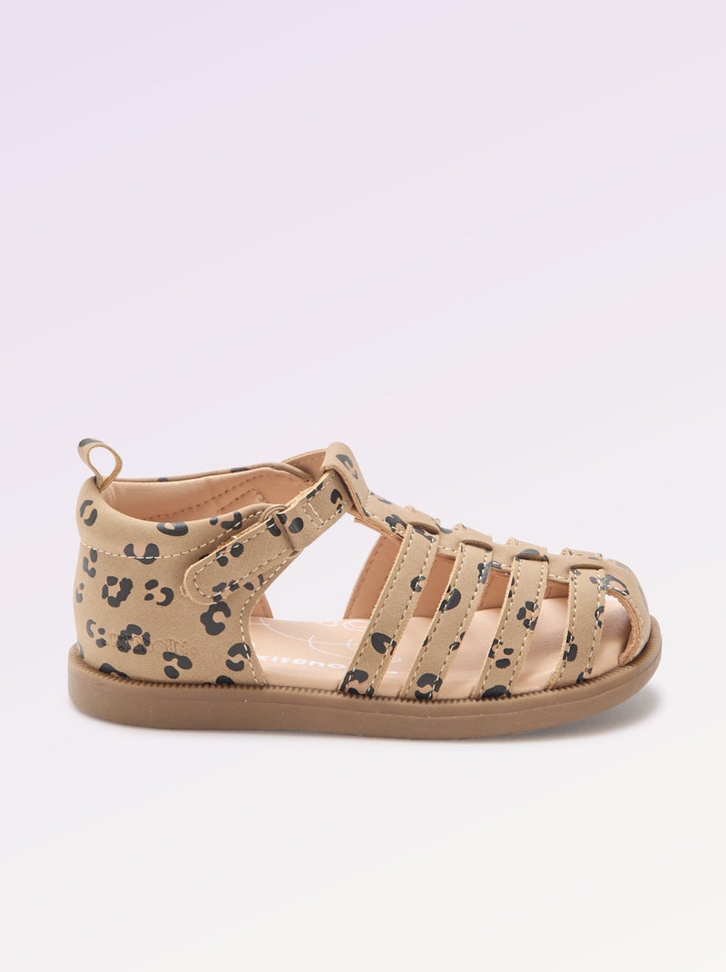 Sandalias con tiras 'Primeros pasos' - Kitchoun Marron - Kiabi