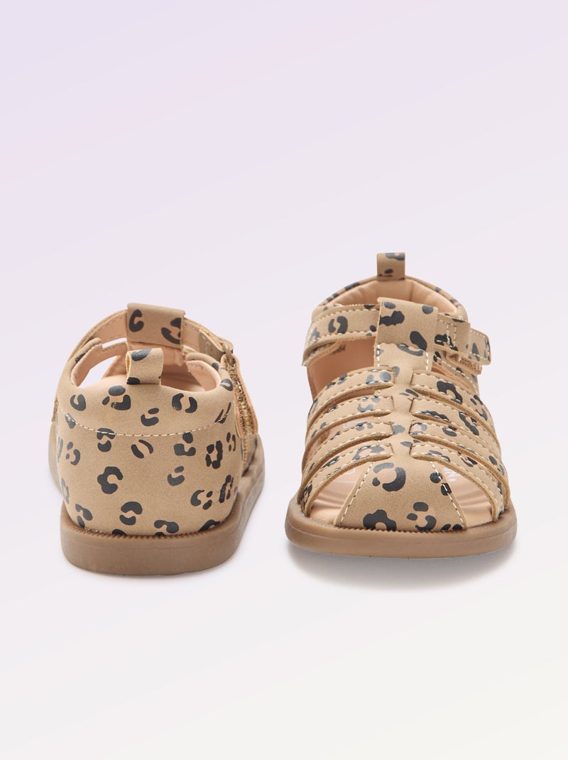 Sandalias con tiras 'Primeros pasos' - Kitchoun Marron - Kiabi
