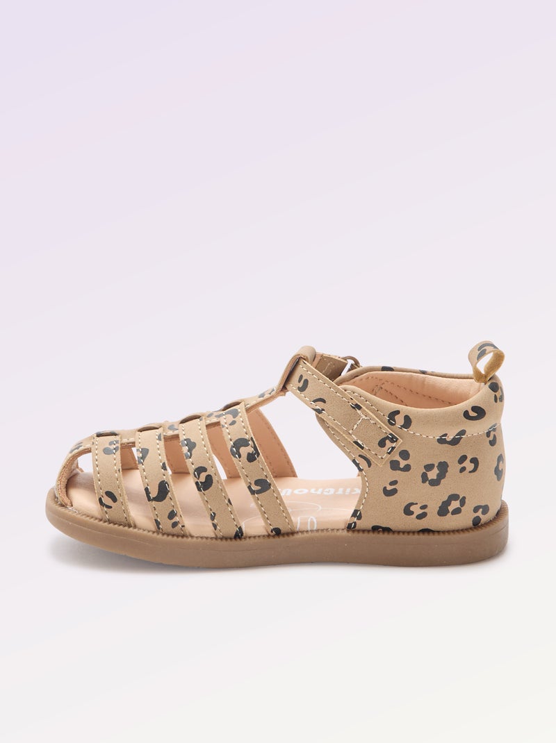 Sandalias con tiras 'Primeros pasos' - Kitchoun Marron - Kiabi