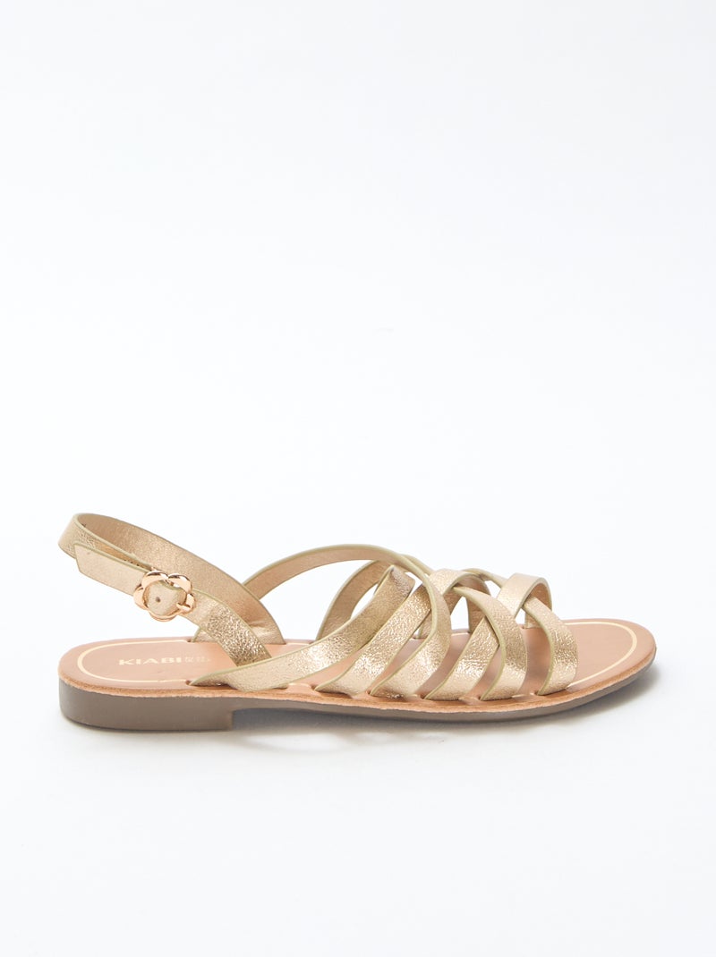 Sandalias con tiras y hebillas Amarillo - Kiabi