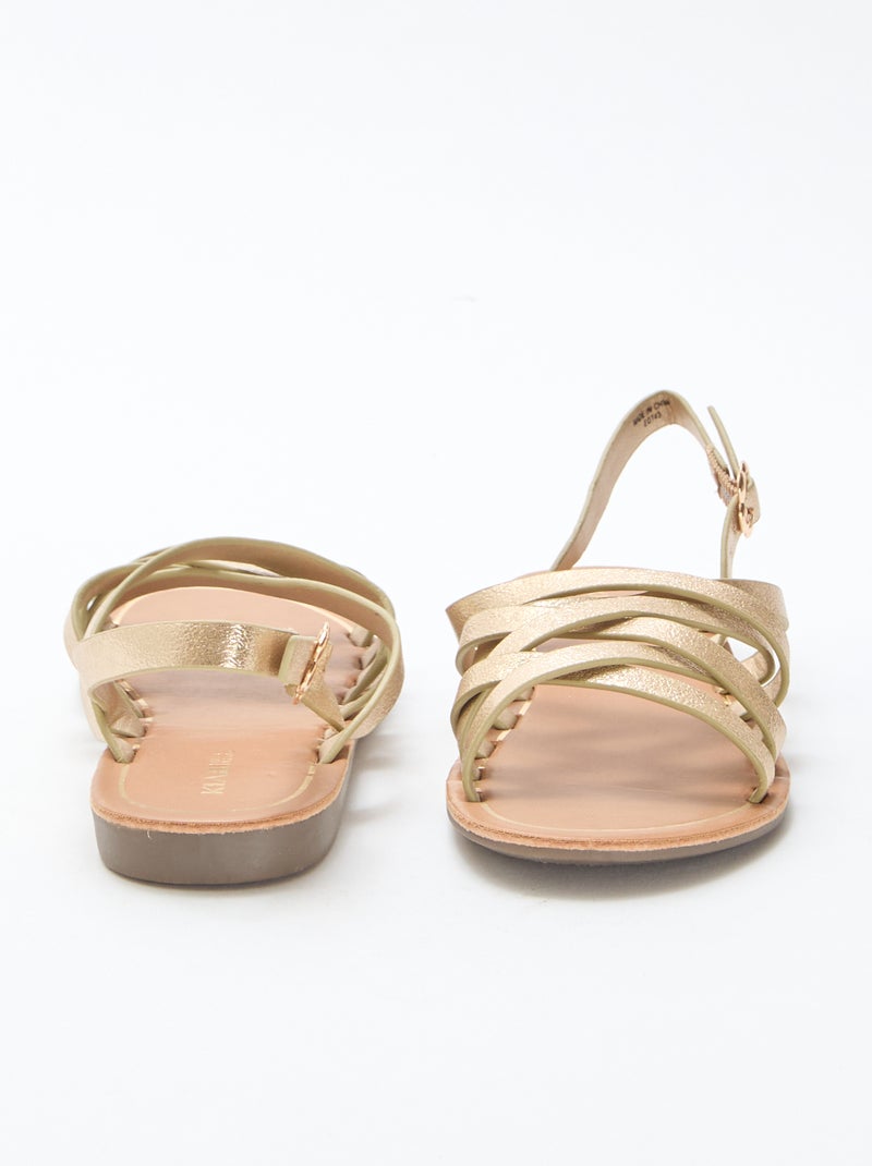 Sandalias con tiras y hebillas Amarillo - Kiabi