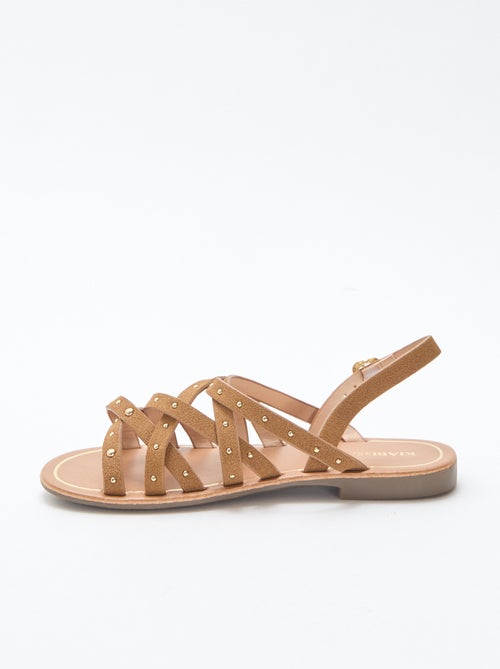 Sandalias con tiras y tachuelas - Kiabi