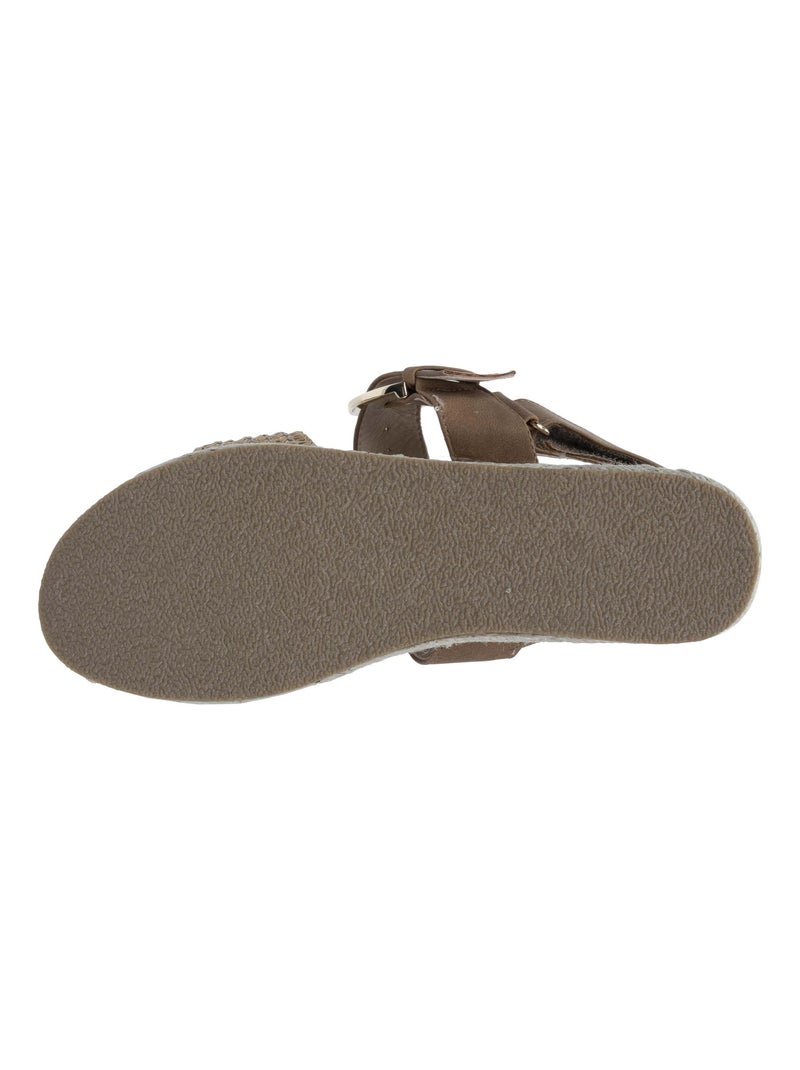 Sandalias con un tacón de cuña de 3,5 cm muy cómodo  Isotoner Camel - Kiabi