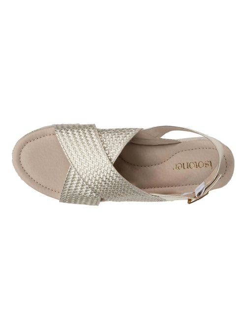 Sandalias con un tacón de cuña de 3,5 cm muy cómodo  Isotoner - Kiabi