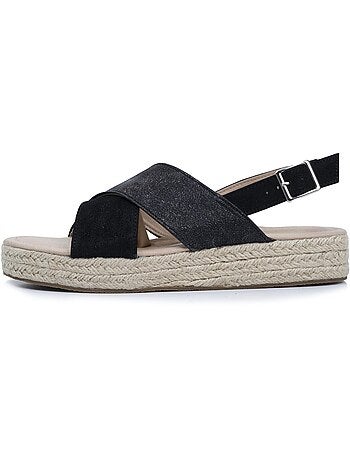 Sandalias con un tacón de cuña de 3,5 cm muy cómodo Isotoner