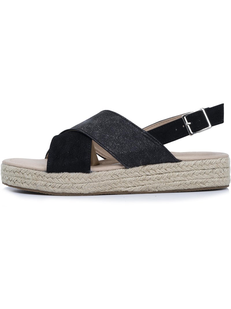 Sandalias con un tacón de cuña de 3,5 cm muy cómodo  Isotoner Negro - Kiabi