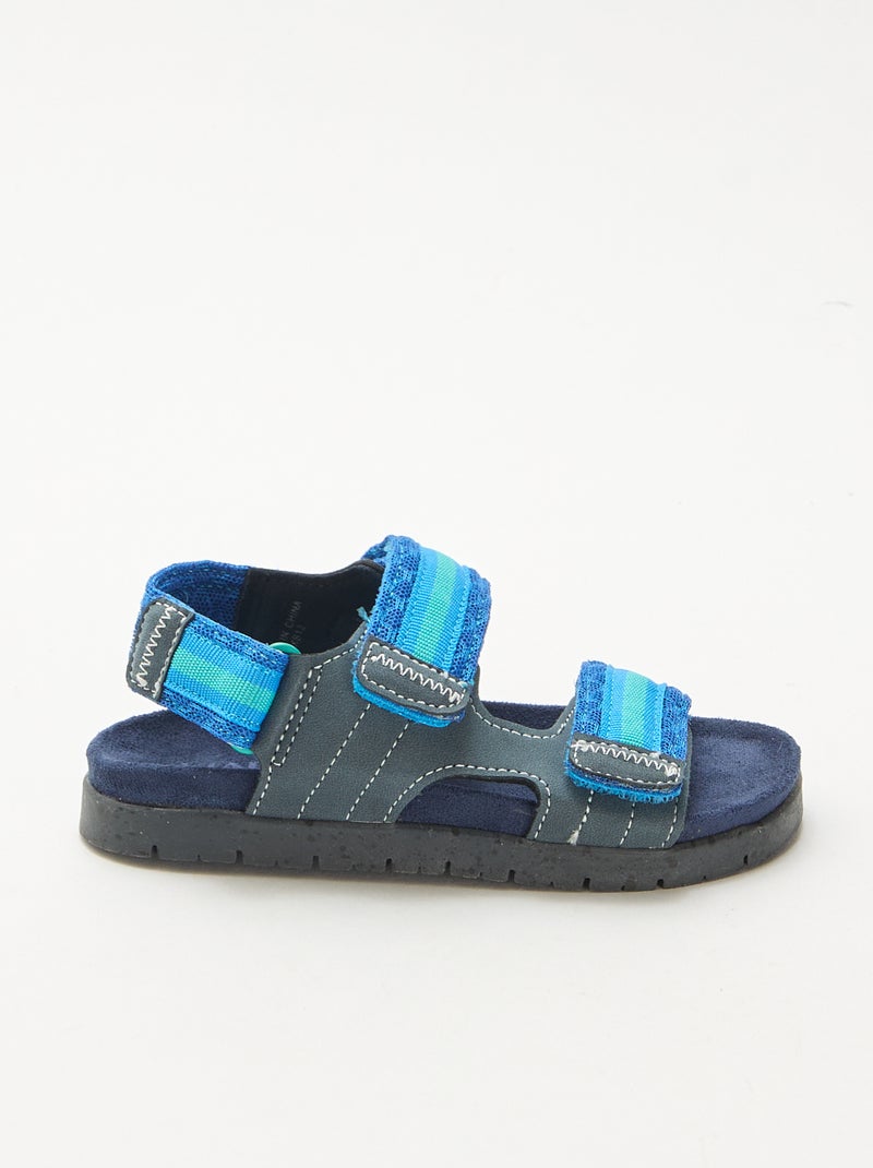 Sandalias con velcro Azul - Kiabi