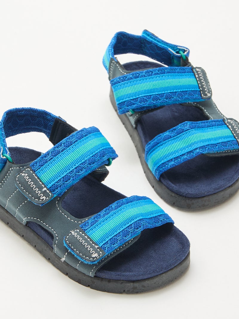 Sandalias con velcro Azul - Kiabi