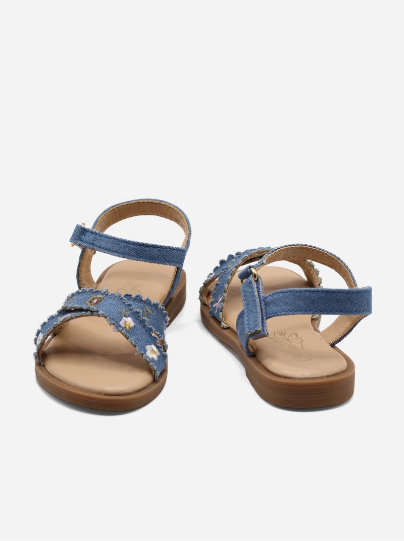 Sandalias con velcro Azul - Kiabi
