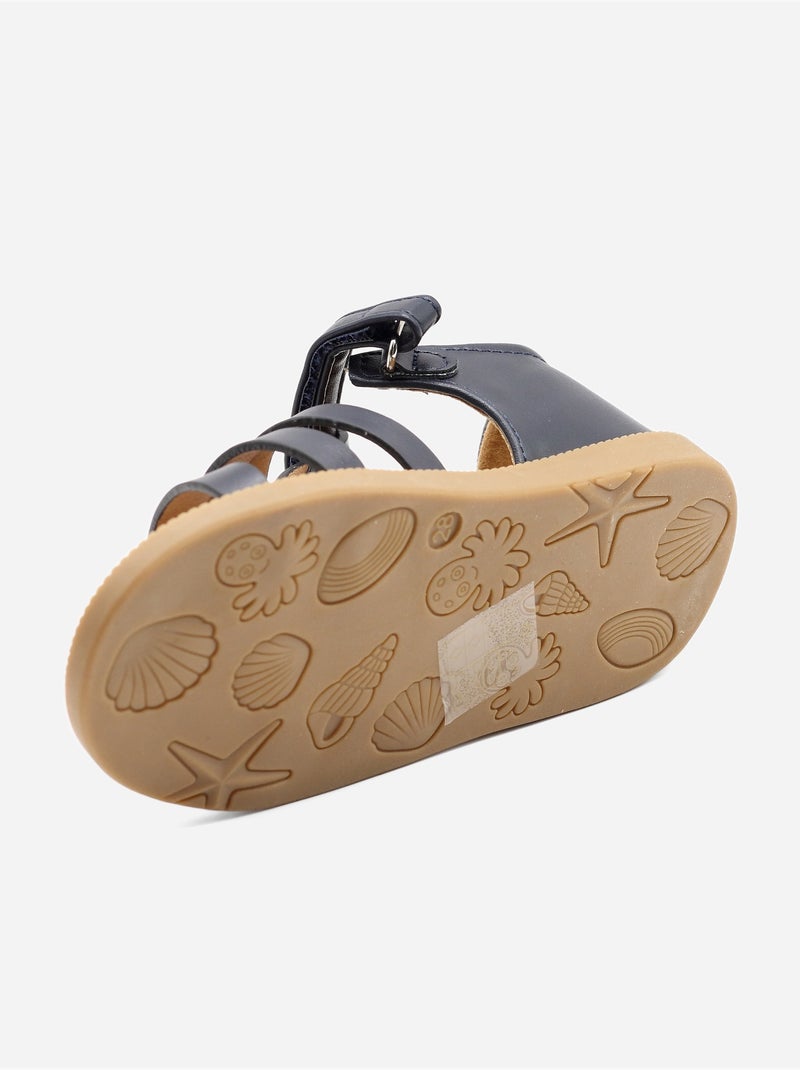 Sandalias con velcro Azul oscuro - Kiabi