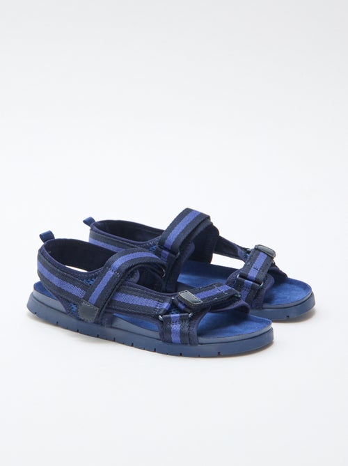 Sandalias con velcro azules - Kiabi