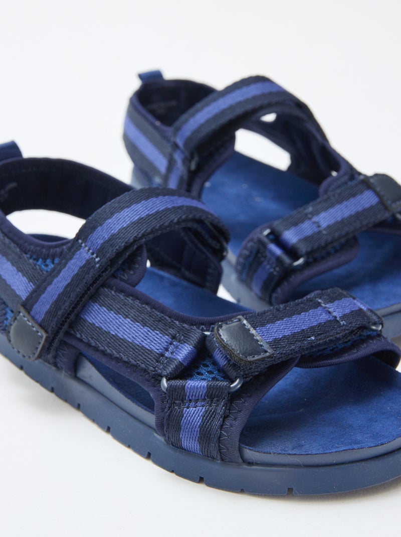 Sandalias con velcro azules Azul - Kiabi