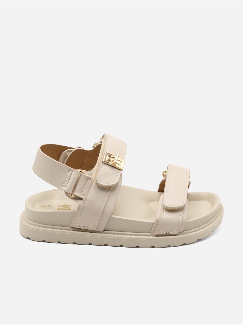 Sandalias con velcro Beige - Kiabi