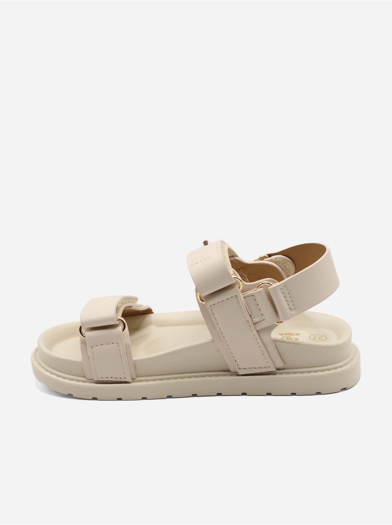 Sandalias con velcro Beige - Kiabi