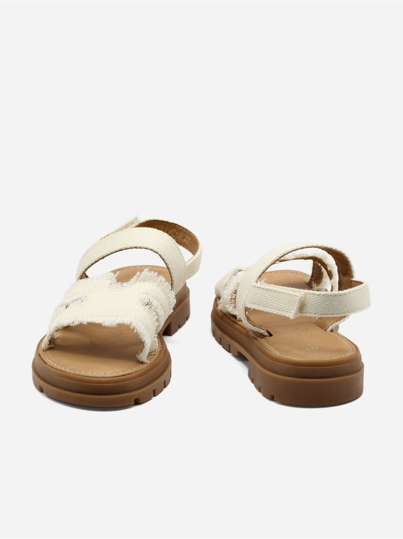 Sandalias con velcro Beige - Kiabi
