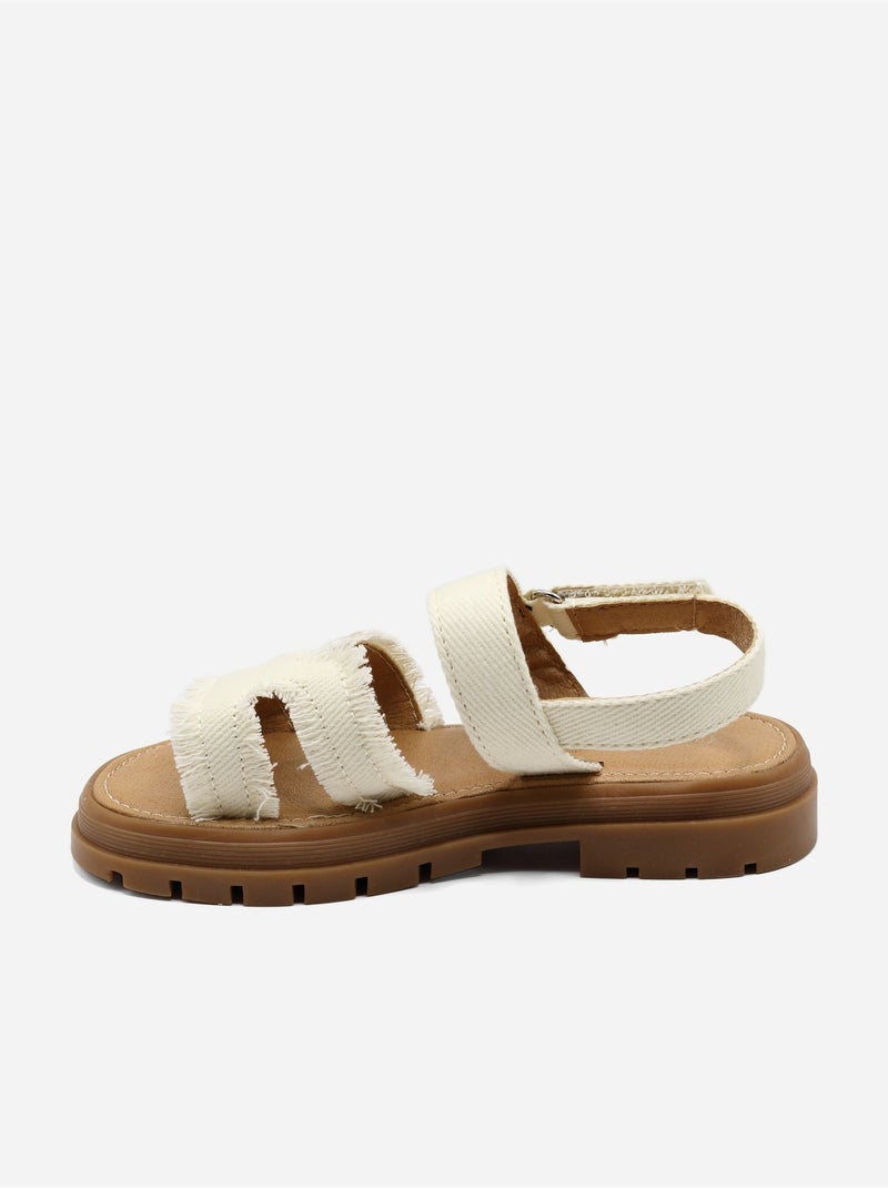 Sandalias con velcro Beige - Kiabi