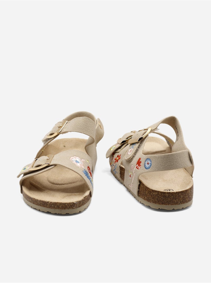 Sandalias con velcro Beige - Kiabi