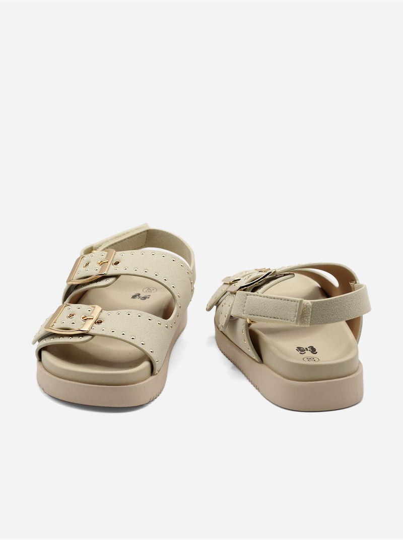 Sandalias con velcro Beige - Kiabi