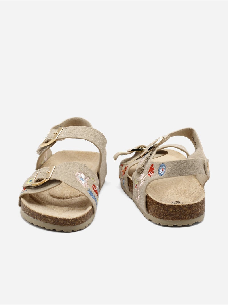 Sandalias con velcro Beige - Kiabi
