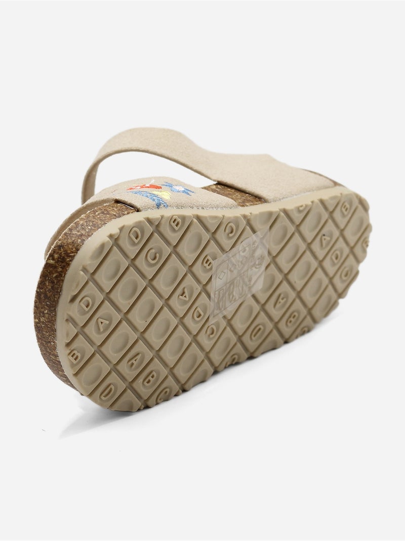 Sandalias con velcro Beige - Kiabi