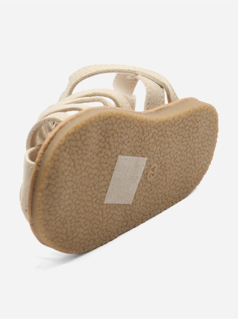 Sandalias con velcro Beige - Kiabi