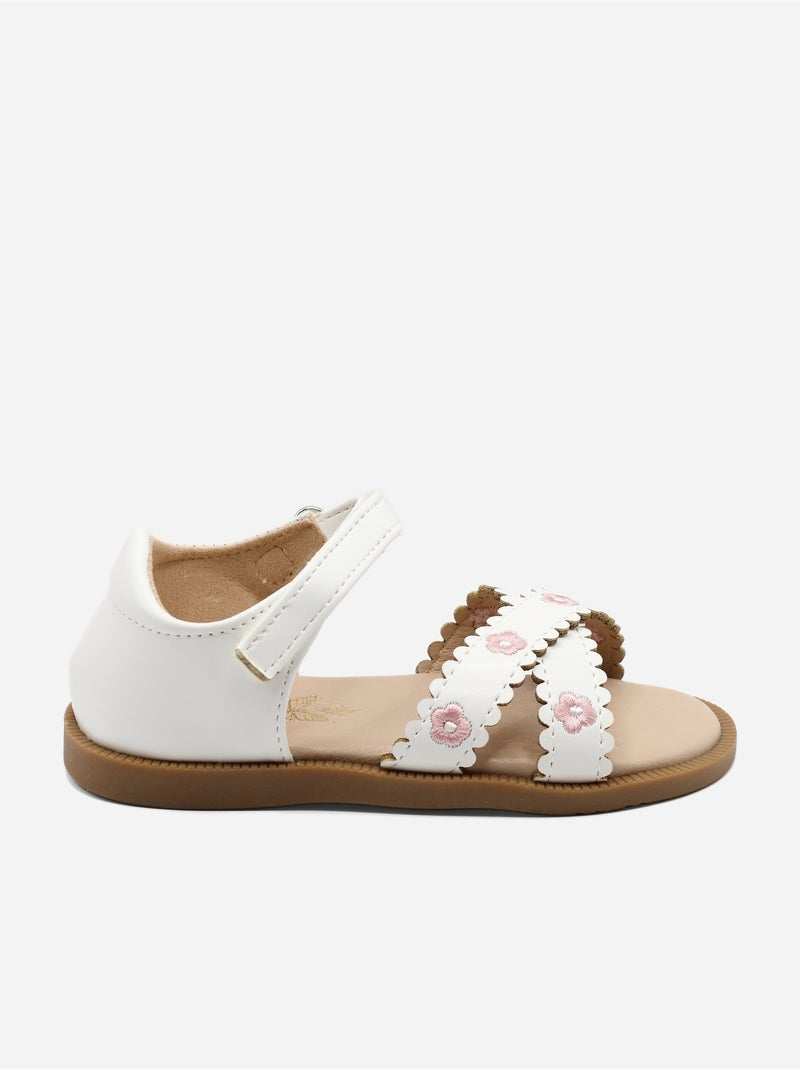 Sandalias con velcro Blanco - Kiabi
