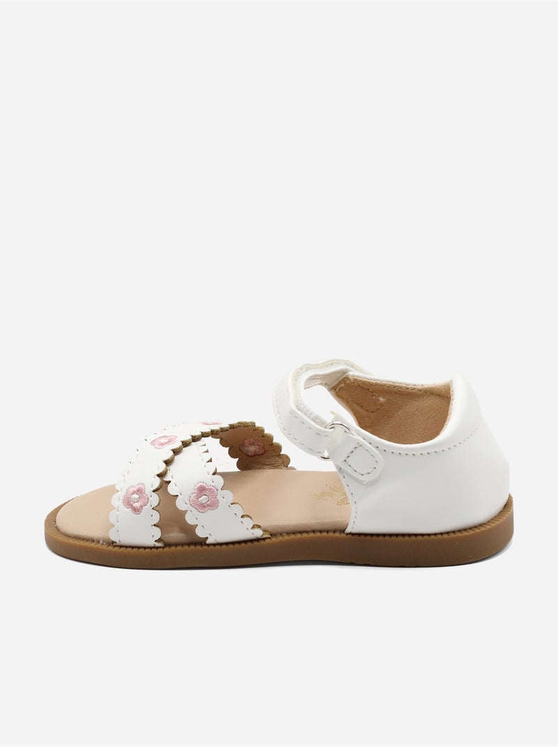Sandalias con velcro Blanco - Kiabi
