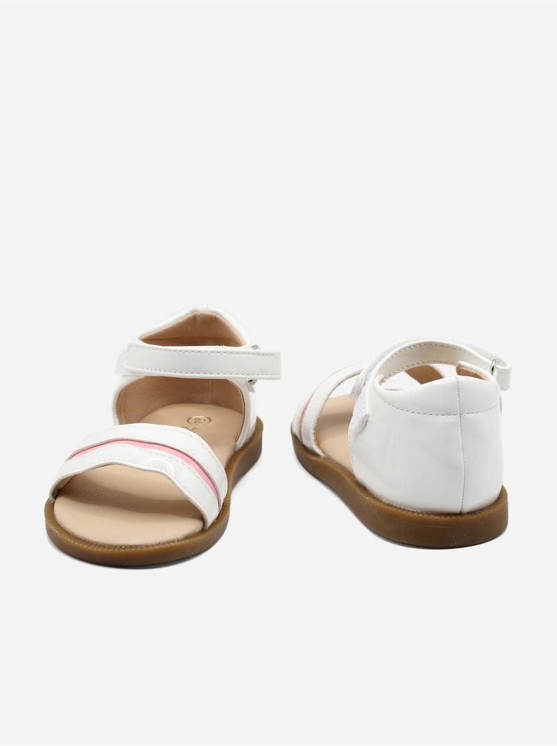 Sandalias con velcro Blanco - Kiabi