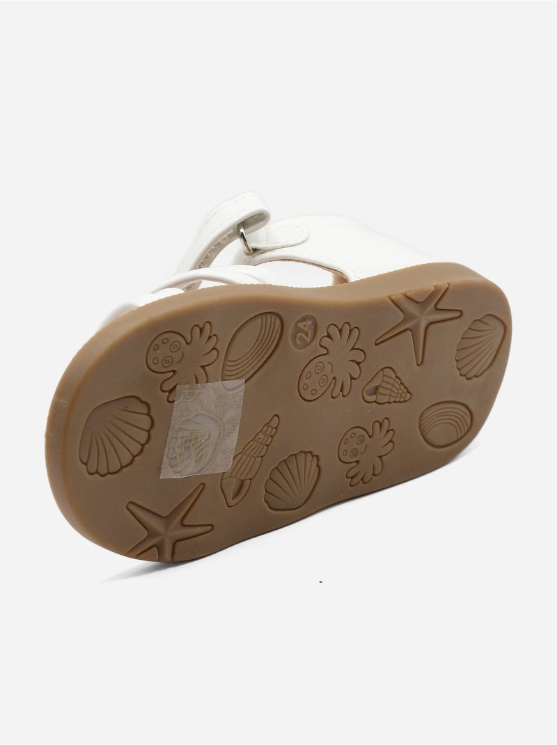 Sandalias con velcro Blanco - Kiabi