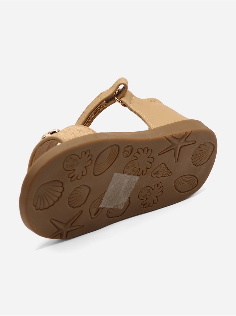 Sandalias con velcro Camel - Kiabi