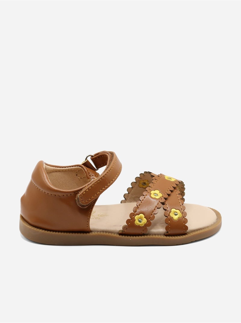 Sandalias con velcro Camel - Kiabi